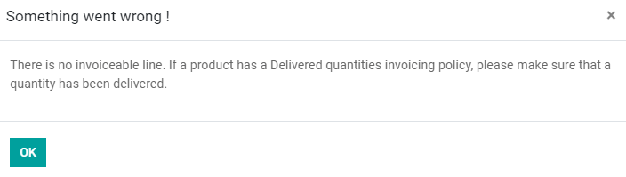 Se a política de faturamento de Quantidades Entregues for escolhida, certifique-se de que uma quantidade tenha sido entregue.