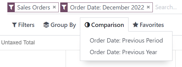 Uso de la opción de comparación